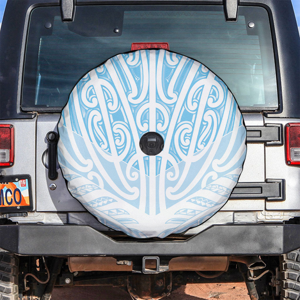 Blue New Zealand Puhoro Maori Tattoo Spare Tire Cover