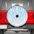Blue New Zealand Puhoro Maori Tattoo Spare Tire Cover