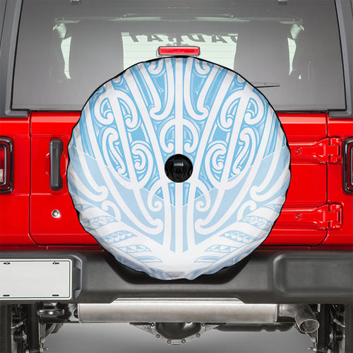 Blue New Zealand Puhoro Maori Tattoo Spare Tire Cover