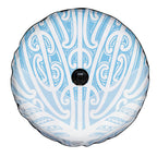 Blue New Zealand Puhoro Maori Tattoo Spare Tire Cover