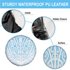 Blue New Zealand Puhoro Maori Tattoo Spare Tire Cover
