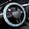 Blue New Zealand Puhoro Maori Tattoo Steering Wheel Cover