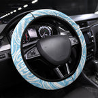 Blue New Zealand Puhoro Maori Tattoo Steering Wheel Cover