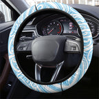 Blue New Zealand Puhoro Maori Tattoo Steering Wheel Cover