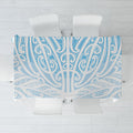 Blue New Zealand Puhoro Maori Tattoo Tablecloth