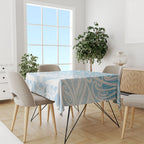 Blue New Zealand Puhoro Maori Tattoo Tablecloth