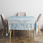 Blue New Zealand Puhoro Maori Tattoo Tablecloth