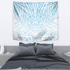 Blue New Zealand Puhoro Maori Tattoo Tapestry