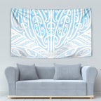 Blue New Zealand Puhoro Maori Tattoo Tapestry