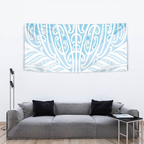 Blue New Zealand Puhoro Maori Tattoo Tapestry