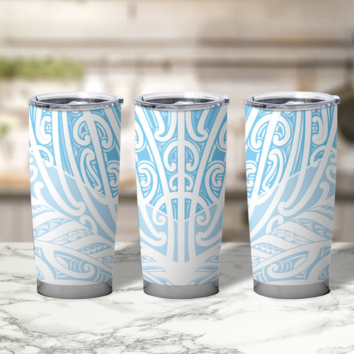 Blue New Zealand Puhoro Maori Tattoo Tumbler Cup
