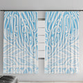 Blue New Zealand Puhoro Maori Tattoo Window Curtain