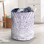 Purple New Zealand Puhoro Maori Tattoo Laundry Basket