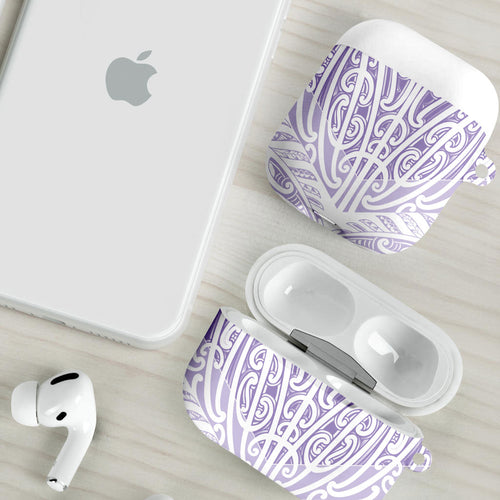 Purple New Zealand Puhoro Maori Tattoo AirPods Case