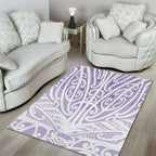 Purple New Zealand Puhoro Maori Tattoo Area Rug