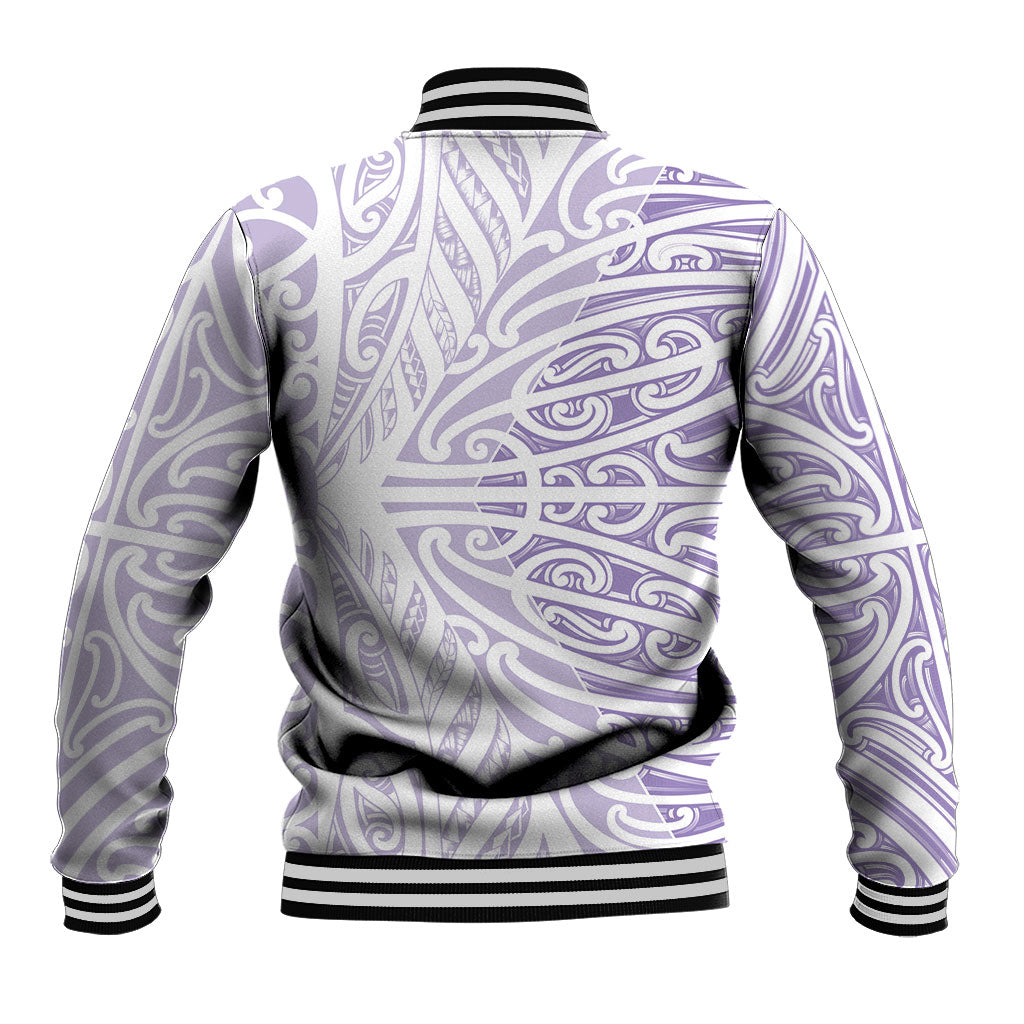 Purple New Zealand Puhoro Maori Tattoo Baseball Jacket