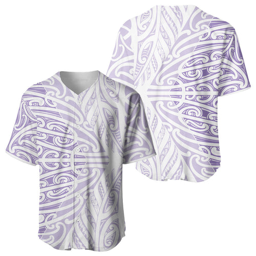 Purple New Zealand Puhoro Maori Tattoo Baseball Jersey