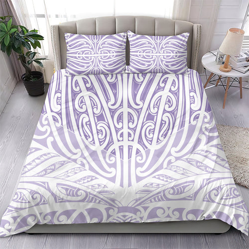 Purple New Zealand Puhoro Maori Tattoo Bedding Set