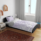 Purple New Zealand Puhoro Maori Tattoo Bedding Set