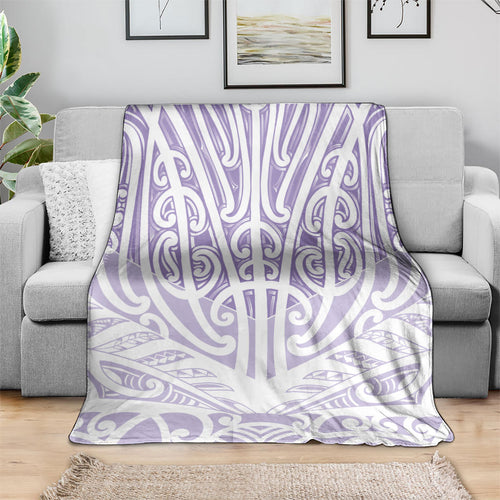 Purple New Zealand Puhoro Maori Tattoo Blanket