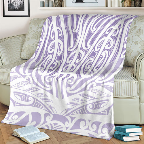 Purple New Zealand Puhoro Maori Tattoo Blanket