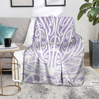 Purple New Zealand Puhoro Maori Tattoo Blanket