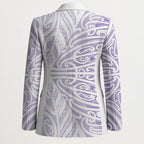 Purple New Zealand Puhoro Maori Tattoo Blazer