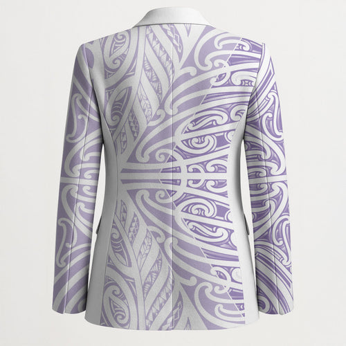 Purple New Zealand Puhoro Maori Tattoo Blazer