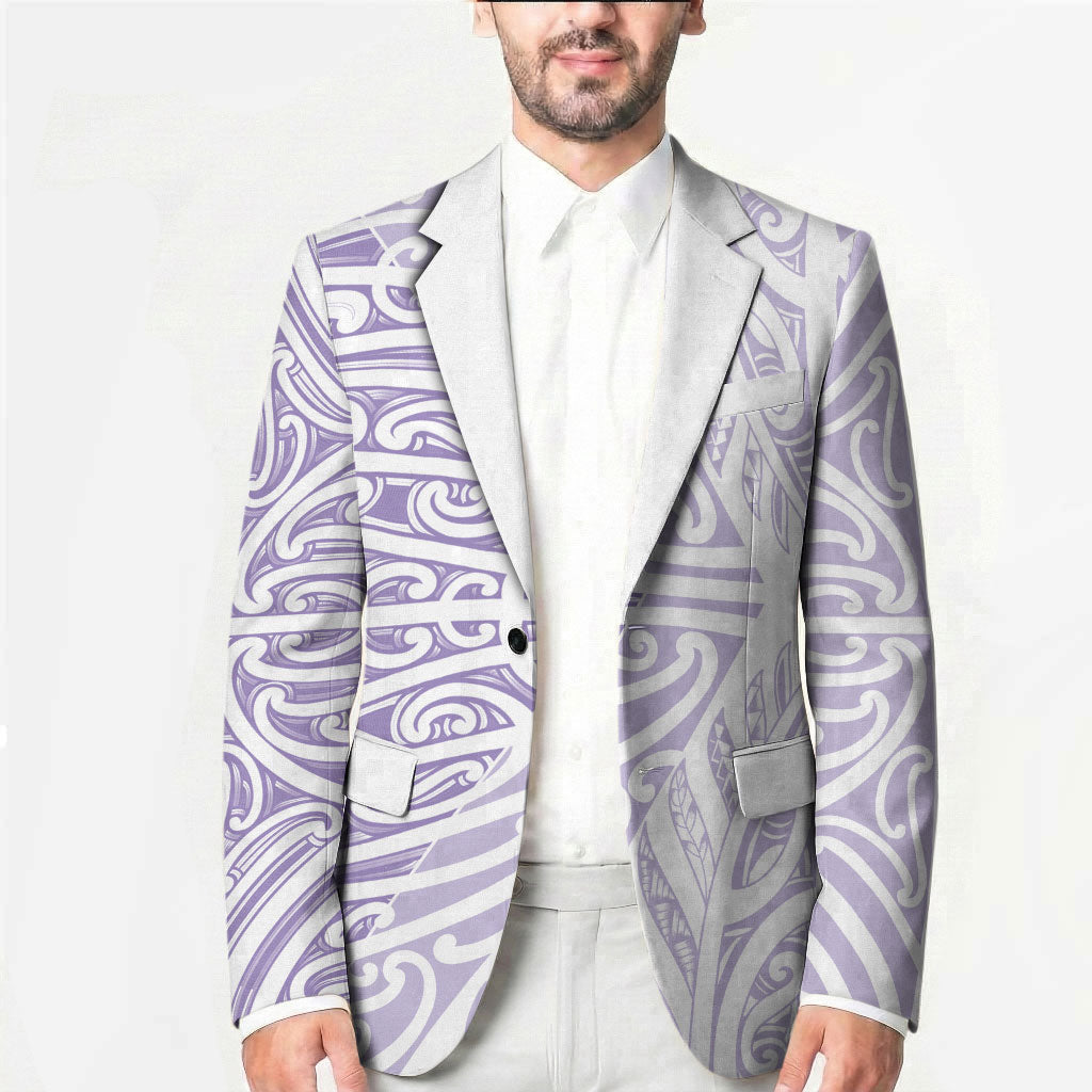 Purple New Zealand Puhoro Maori Tattoo Blazer