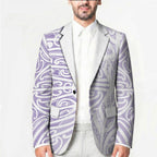 Purple New Zealand Puhoro Maori Tattoo Blazer