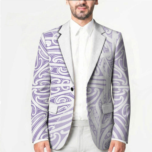 Purple New Zealand Puhoro Maori Tattoo Blazer