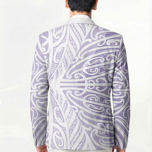 Purple New Zealand Puhoro Maori Tattoo Blazer