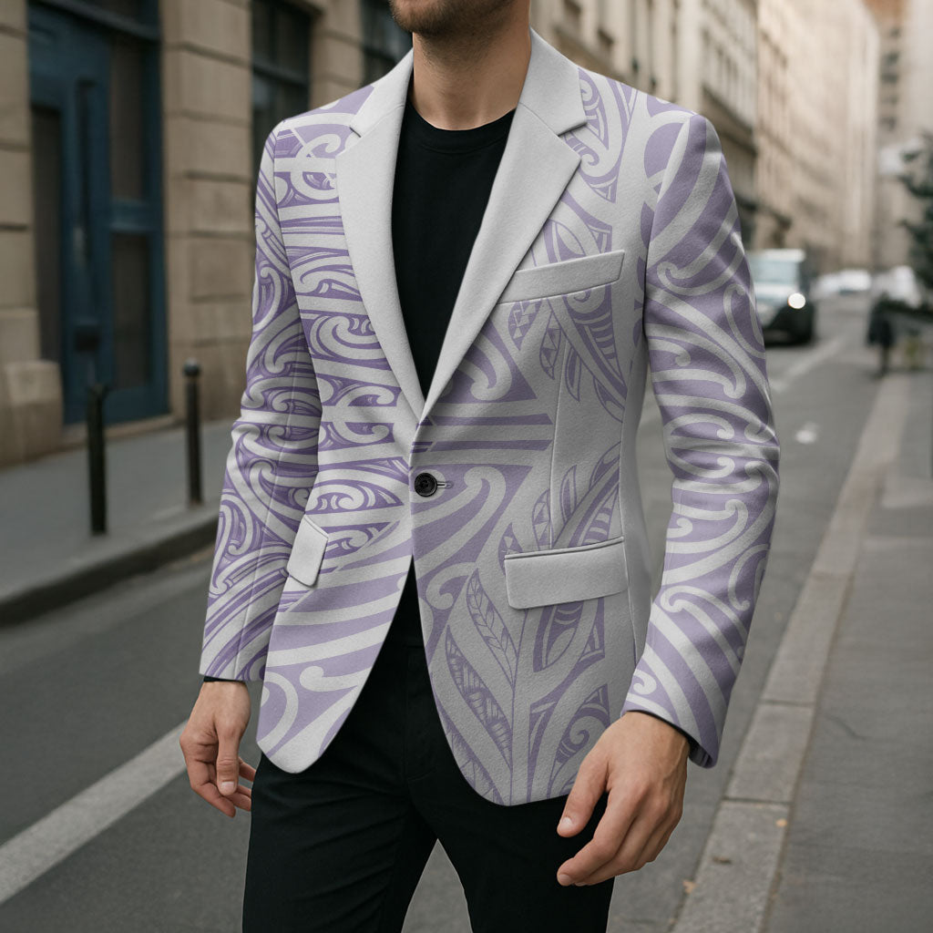 Purple New Zealand Puhoro Maori Tattoo Blazer