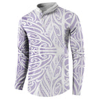 Purple New Zealand Puhoro Maori Tattoo Button Sweatshirt
