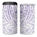 Purple New Zealand Puhoro Maori Tattoo 4 in 1 Can Cooler Tumbler