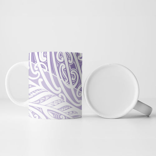 Purple New Zealand Puhoro Maori Tattoo Ceramic Mug