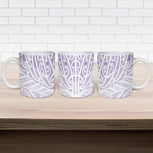 Purple New Zealand Puhoro Maori Tattoo Ceramic Mug