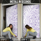 Purple New Zealand Puhoro Maori Tattoo Door Cover