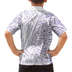 Purple New Zealand Puhoro Maori Tattoo Family Matching Mermaid Dress and Hawaiian Shirt