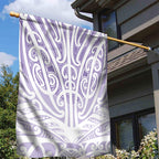 Purple New Zealand Puhoro Maori Tattoo Garden Flag