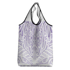 Purple New Zealand Puhoro Maori Tattoo Grocery Bag