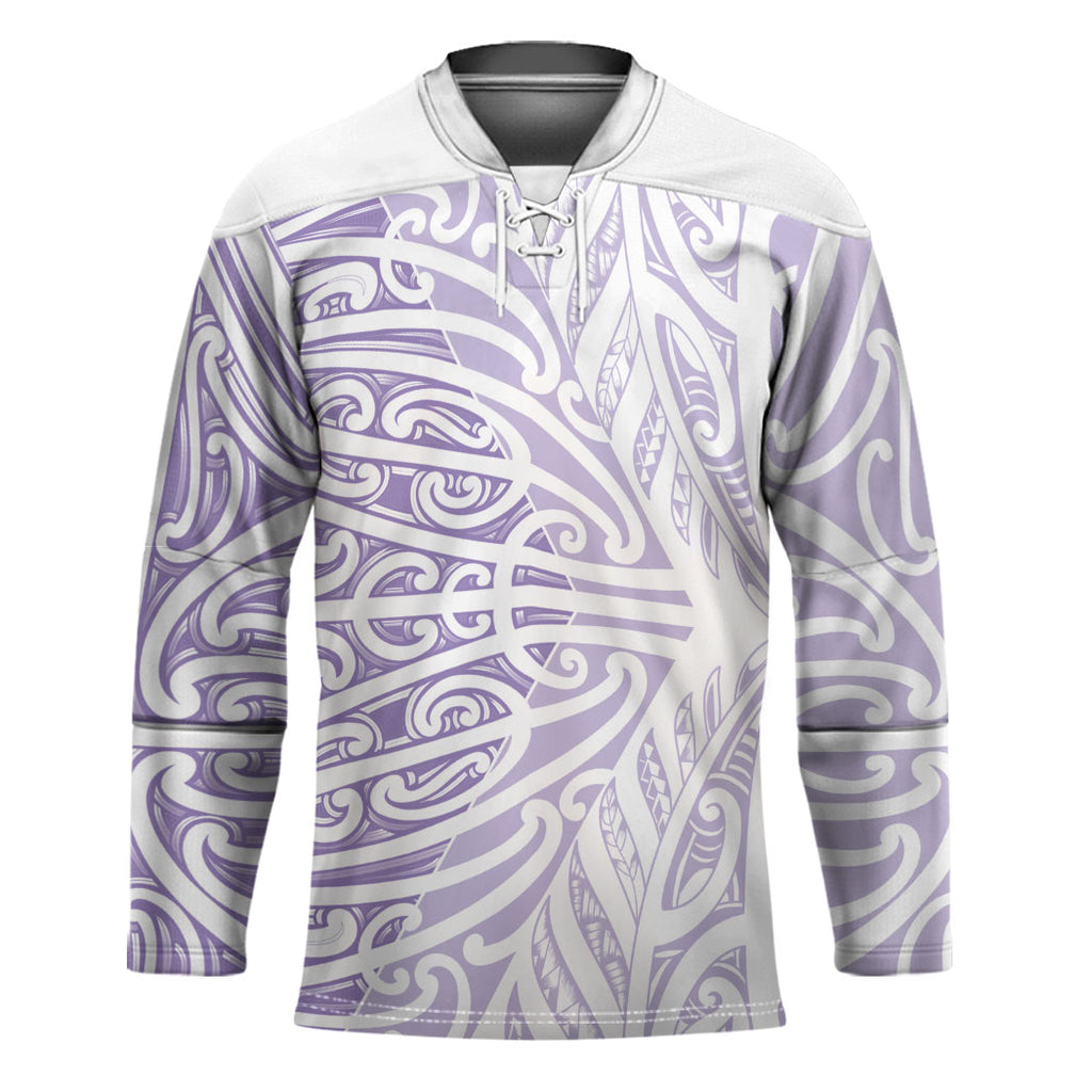 Purple New Zealand Puhoro Maori Tattoo Hockey Jersey
