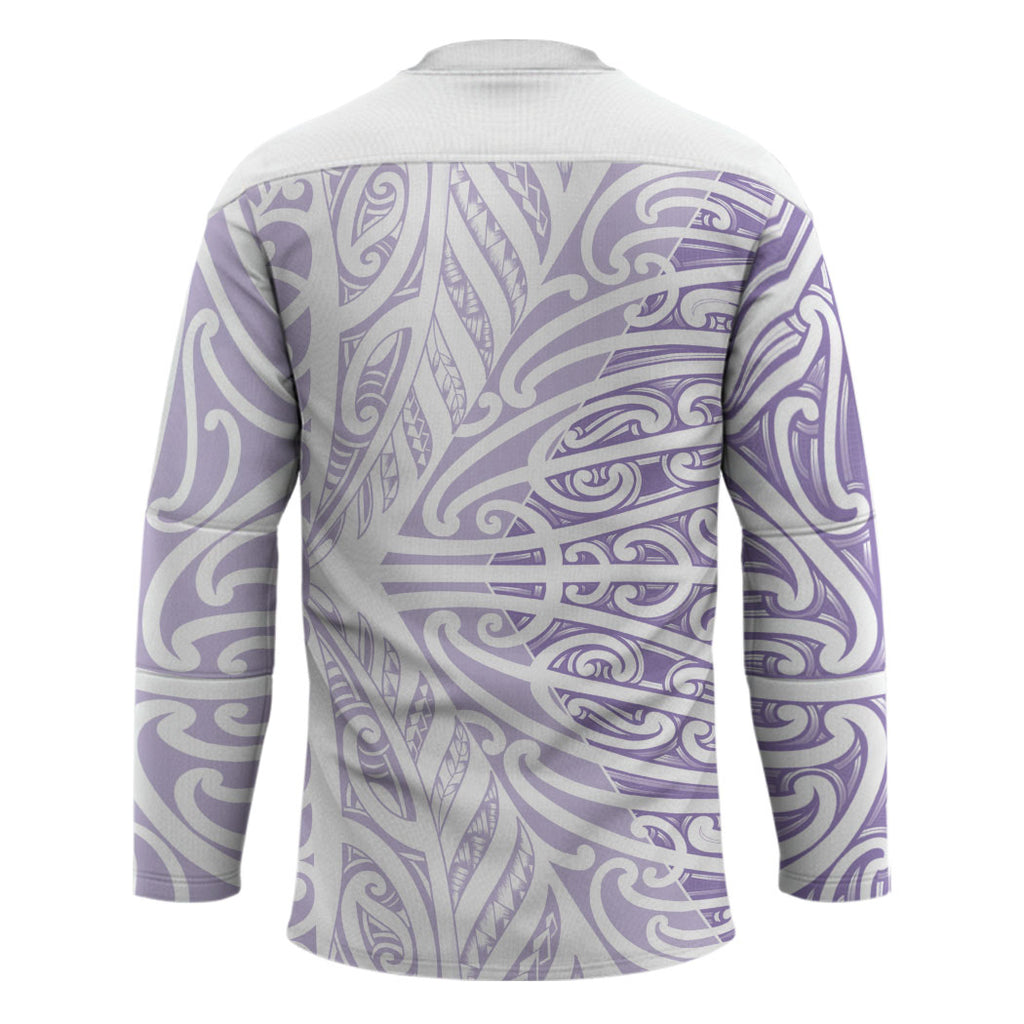 Purple New Zealand Puhoro Maori Tattoo Hockey Jersey