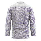 Purple New Zealand Puhoro Maori Tattoo Hockey Jersey