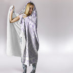 Purple New Zealand Puhoro Maori Tattoo Hooded Blanket