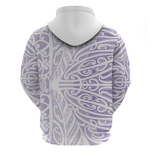 Purple New Zealand Puhoro Maori Tattoo Hoodie