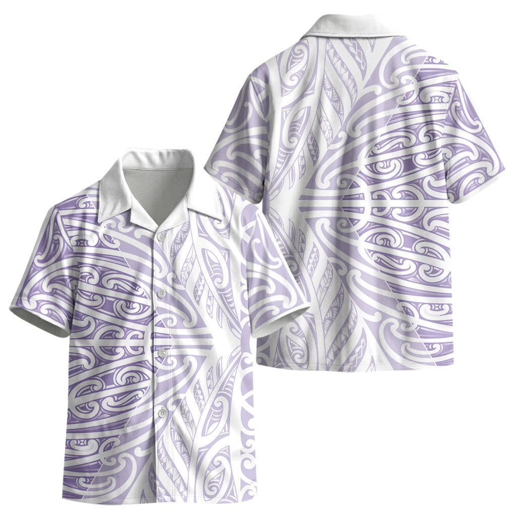 Purple New Zealand Puhoro Maori Tattoo Kid Hawaiian Shirt LT14