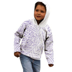 Purple New Zealand Puhoro Maori Tattoo Kid Hoodie