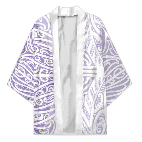 Purple New Zealand Puhoro Maori Tattoo Kimono