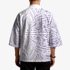 Purple New Zealand Puhoro Maori Tattoo Kimono